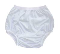 CSGTUO Pantalon en Culotte Plastique PVC À Enfiler,Paquet de Culottes Imperméables pour Incontinence,Lavables Et Réutilisables,Imperméables Et Réutilisables pour L'Incontinence,S,White