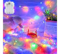 cshare Guirlande lumineuse d'extérieur à batterie 3 m/9,8 ft 30 LED IP65 étanche avec minuterie 6 h, décoration pour Noël, jardin, pièce extérieure/intérieure (multicolore)