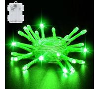 cshare Guirlande lumineuse d'extérieur à piles - 3 m - 30 LED - Étanche IP65 - Batterie avec minuterie de 6 h - Décoration pour Noël, jardin, chambre extérieure et intérieure - Vert