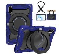 CSHNB Coque de protection robuste pour Honor Pad X9/Pad X8 Pro 11.5 (2023), support rotatif à 360°, bandoulière, porte-stylo et anneau de préhension, couverture antichoc pour enfants et adultes (bleu