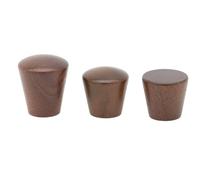 CSHWXY Armoires en bois 6 pièces boutons de garde-robe poignées coniques poignées de tiroir de porte monotrou poignées de cuisine rondes boutons de meubles matériel, noyer, bois, 24x28mm