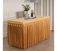 CSHWXY Nappe en Velours doré, rectangulaire, à Franges, pour conférence, Exposition, 245 x 75 x 75 cm