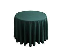 CSHWXY Nappe Ronde en Polyester Bleu pour décoration de Table, hôtel, Banquet, fête d'anniversaire, Vert foncé, diamètre 260 cm