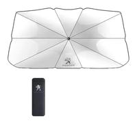Csikoi Voiture Avant Pare-Brise Pliable Soleil Parapluie, pour Peugeot 207 Intérieur Protection UV Isolation Thermique Rotatif à 360°