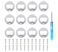 Csirnto Piece Décapsuleur 12 Pièces Décapsuleurs à Bière Ouvre Inserts Ronde DIY Ouvre Bouteille en Métal Accessoires d'Ouverture Bière avec Vis et Tournevis