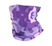 CSIVKEJ Cagoule pour cyclisme, course à pied, bandana coupe-vent, Camouflage violet 7, Taille unique