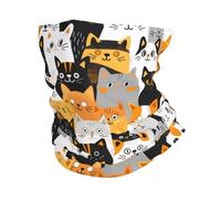 CSIVKEJ Masque facial cache-cou, passe-montagne, écharpe, cyclisme, course à pied, bandana coupe-vent, Chats 5, 25 x 50 cm