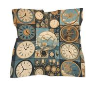 CSIVKEJ Paisley 6 Écharpe carrée moyenne pour femme Bandana pouces, Horloges-5, 25"x25"