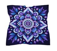 CSIVKEJ Paisley 6 Écharpe carrée moyenne pour femme Bandana pouces, Mandala Floral 1, 25"x25"