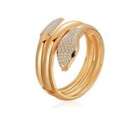 CSIYANJRY99 Bracelet jonc serpent en or 18 carats pour femme - Large et épais - Martelé irrégulier - Accessoire méduse égyptien pour Halloween