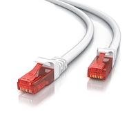 CSL- 0,5m Câble réseau Cat 6 RJ45 - Câble LANGigabit Ethernet 1Gbps 1000Mbps 50cm - Revêtement en PVC Blanc - 10 100 1000 Mbits - Câble de Patch 250Mhz - UTP PIMF - Compatible avec Cat.5 Cat.5e Cat.7