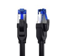 CSL- 10m Câble réseau Cat 8.1 40Gbits - Câble LANGigabit Ethernet Haut débit 40Gbps 10 mètres - Câble de Patch 10 m - Blindage SFTP PIMF RJ45, Compatible Cat 6 Cat 7 Modem routeur Switch PC Box, Noir