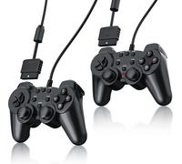 CSL 2x PlayStation-Controller, PS2 Gamepad avec double vibration (effet Rumble), précision & confort
