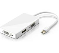 CSL 3in1 Mini DisplayPort vers HDMI, DVI, VGA Adaptateur convertisseur, miniDP 1.2 4k 3840x2160 UHD 2160p, 0,15m
