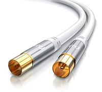 CSL Câble d'antenne HDTV 135 dB 75 Ohm Câble coaxial Full HD 4k UHD mâle vers femelle coaxial DVB-T et DVB-T2 DVB-C DVB-S2 DAB DAB Blindage 135 dB