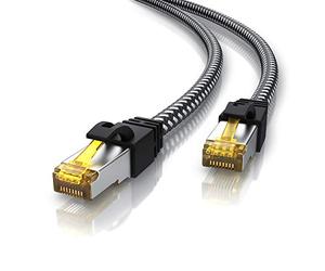 CSL - Câble réseau CAT 7 Gigabit Ethernet LAN 10 000 Mbit/s - Câble patch Cat.7 - Câble brut S/FTP PIMF - Blindage avec prise RJ 45 - Commutateur routeur modem point d'accès 20 m