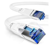 CSL Câble réseau CAT.8 15 m 40 Gbits - Câble réseau LAN - Câble Ethernet Gigabit haute vitesse - 40 000 Mbits - Blindage S/FTP PIMF fiche RJ45 Blanc