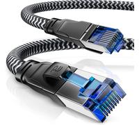 Csl Câble Réseau Cat.8 40 Gbits ¿ 1 M ¿ Gaine En Coton ¿ Câble Lan ¿ Câble Patch De Données Rj45 ¿ Câble Ethernet Cat 8 Gigabit ¿ Vitesse 40 000 Mbits ¿ Blindage S/Ftp Pimf ¿ Noir[X1057]