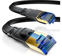 Csl ¿ Câble Réseau Plat Cat 81 15 M 40 Gbits ¿ Câble Réseau Lan ¿ Câble Ethernet Cat 8 Gigabit Rj45 ¿ Vitesse De Fibre Optique ¿ Câble Plat ¿ Câble De Pose ¿ Cat 6 Cat 7 Cat 8 15 [ZHUJ0762]