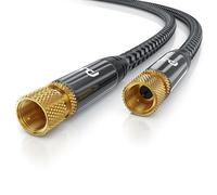 CSL Câble Satellite HDTV 3 m avec tressage 135 DB 75 Ohm - Fiche F vers fiche F - Câble coaxial HDTV - Câble d'antenne coaxial DVB-T2 Radio FM Dab Dab