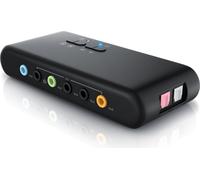 CSL Carte son externe 7.1 USB pour jusqu'à 8 haut-parleurs Dynamic 3D Surround Sound / avec pilote