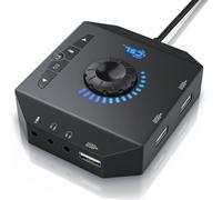 CSL Carte son externe USB avec réglage du volume Connexion pour casque, écouteurs, microphone