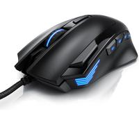 CSL Gaming Mouse filaire, 125 dpi, souris optique de jeu, changement de couleur, 9 boutons, 600 à 4800dpi