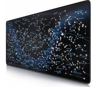 CSL Gaming Tapis de souris XXL, 900 x 400 x 3 mm, Sous-mains de bureau, lavable, dos antidérapant, vitesse & précision, Celestial Map