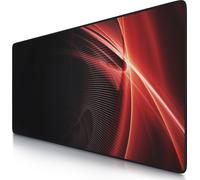 CSL Gaming Tapis de souris, XXL, Tapis de souris, 900 x 400 x 3 mm, Tapis de table, lavable, Graphique rouge