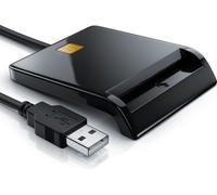 CSL Lecteur de cartes à puce HBCI, lecteur de cartes USB compatible HBCI pour une identification en ligne rapide