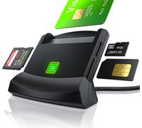 CSL Lecteur de cartes à puce USB - Lecteur de cartes à puce - lecteur de cartes à puce - supporte les cartes à puce et les cartes SIM, Sdcard, Micro Sd