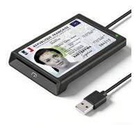 CSL - Lecteur de Cartes USB avec NFC - Compatible Windows 10-11 - Pour Nouvelle Carte d'Identite et Carte Vitale
