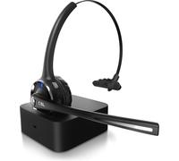 CSL Micro Headsets PC Wireless Bluetooth Headset Bluetooth 5.0 USB Charging Station Mono PC Headset with Microphone Noise Cancelling Call Center Call Center Telephone VoIP Telework