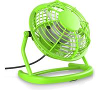 CSL Mini ventilateur USB, ventilateur de table inclinable, interrupteur marche/arrêt, optimal pour le bureau, vert