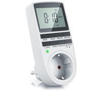 CSL - Minuterie numérique - Écran LCD 2,1" 5,3 cm - 3680 W - Minuterie numérique avec 10 programmes configurables - Batterie de Secours - Commutation aléatoire - Sécurité Enfant