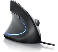 CSL souris ergonomique, filaire, souris optique verticale pour gauchers, contre le bras de la souris/le tennis elbow
