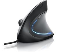 CSL - Souris Optique TM137U - Modèle Verticale - Design Ergonomique - prévention du Syndrome de la Souris - de l'épicondylite - particulièrement reposant pour Le Bras - 5 Boutons