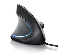 CSL - Souris Optique Vertical pour gaucher - Design Ergonomique - Prévention du Syndrome de la Souris de l'épicondylite Syndrome RSI - particulièrement reposant pour Le Bras - 5 Boutons