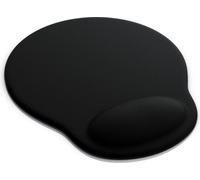 CSL Tapis de souris, tapis de souris ergonomique en mousse pour le bureau, soulagement du poignet, noir