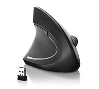 CSL - Wireless Souris Optique pour gaucher Modèle Vertical - Design Ergonomique - prévention du Syndrome de la Souris de l'épicondylite Syndrome RSI - particulièrement reposant pour Le Bras