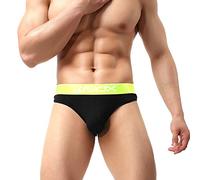 CSMARTE Homme Sexy String Ficelle T Retour Thong sous-vetements,L,Noir-1 Noir