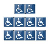 Csnbfiop Lot de 10 autocollants auto-adhésifs pour voiture handicapés