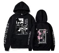 CSOCKS Bungo Stray DogsPull Sweats à Capuche Anime Dessins animés Chiffres Dazai Osamu Graphique à Manches Longues Pull Sweat pour Hommes Femmes Jeunesse