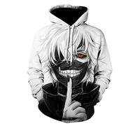CSOCKS Tokyo Ghoul Pull Sweat à Capuche Ken Kaneki Imprimé 3D Anime Sweat à Capuche à Manches Longues pour Homme Femme