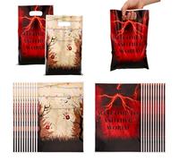 Csoisoy 50 Pièces Welcome to Another World Sacs Cadeaux, Sacs à Surprises à Thème Étrange Décorations de Fête Pratiques Rouge et Noir Adapté aux Fournitures de Fête pour Anniversaire Événement