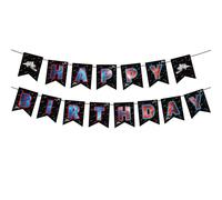 Csoisoy Bannière Anniversaire Planète, Pré-Assemblée Bannière Decoration Anniversaire Espace Décoration de Fête Ciel Étoilé pour Enfants Célébration sur Thème de l'Astronomie et l'Univers