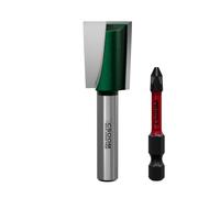 CSOOM Fraise professionnelle de nettoyage du sol de 8 mm, avec embouts magnétiques à percussion, fraise à tige, outil de travail du bois (18 mm)