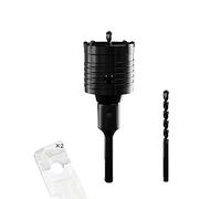 CSOOM Kit de scies cloche à béton avec 2 forets de centrage SDS Plus pour perçage électrique dans le béton, la maçonnerie et la pierre (taille 68 mm)
