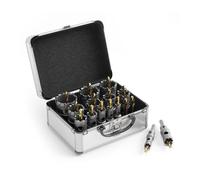 CSOOM Lot de 14 scies cloche en carbure de tungstène haute performance, avec 2 forets centraux pilotes extra revêtus de titane et 2 clés en L. Acier inoxydable et grille en métal sont le choix idéal