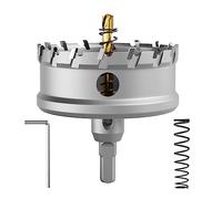 CSOOM Scie-cloche en carbure de tungstène haute performance, coupe-trous TCT. Acier inoxydable et grille métallique sont le choix idéal (85mm)